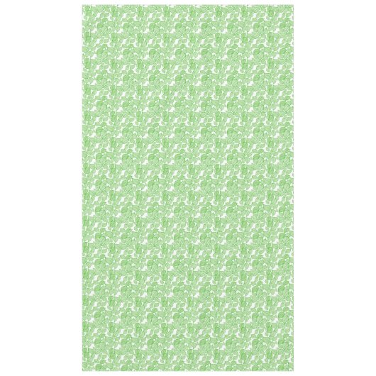 Groene bladeren op witte tablet tafelkleed (Voorkant)