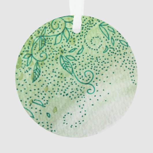 Groene bladeren ornament (achterkant)