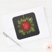 Groene bladeren Ornament kerst | STICKER (Envelop)