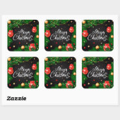 Groene bladeren & Ornament Kerst | STICKER (Vel)