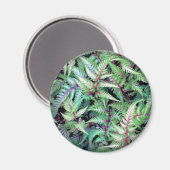 GROENE BLADEREN, PAARSE STENGELS VAN SHARON SHARPE MAGNEET (Voorkant / Achterkant)