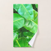 Groene bladeren Palmblad tropisch gebladerte oerwo Bad Handdoek (Handdoek)
