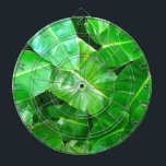 Groene bladeren Palmblad tropisch gebladerte oerwo Dartbord<br><div class="desc">Heldere en levendige groene bladeren uit de Florida Keys.</div>