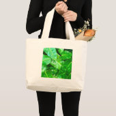 Groene bladeren Palmblad tropisch gebladerte oerwo Grote Tote Bag (Voorkant (product))