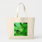 Groene bladeren Palmblad tropisch gebladerte oerwo Grote Tote Bag (Voorkant)
