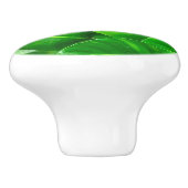 Groene bladeren Palmblad tropisch gebladerte oerwo Keramische Knop (Zijkant)