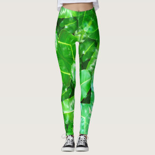 Groene bladeren Palmblad tropisch gebladerte oerwo Leggings