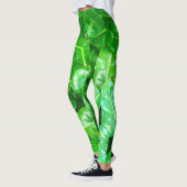Groene bladeren Palmblad tropisch gebladerte oerwo Leggings (Links)