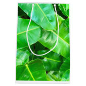 Groene bladeren Palmblad tropisch gebladerte oerwo Medium Cadeauzakje (Achterkant)