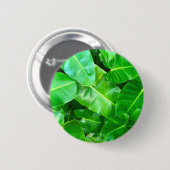 Groene bladeren Palmblad tropisch gebladerte oerwo Ronde Button 5,7 Cm (Voorkant /achterkant)