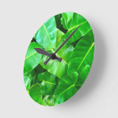 Groene bladeren Palmblad tropisch gebladerte oerwo Ronde Klok (Hoek)