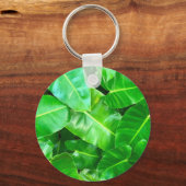 Groene bladeren Palmblad tropisch gebladerte oerwo Sleutelhanger (Voorkant)