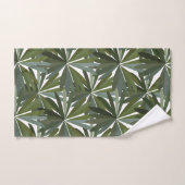 Groene Bladeren Patroon Bad Handdoek (Handdoek)