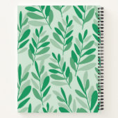 Groene bladeren patroon notitieboek (Achterkant)