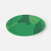 Groene bladeren Patroon Party Papieren Bordje (Gekanteld)
