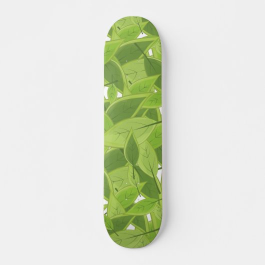 Groene Bladeren Patroon Persoonlijk Skateboard (Voorkant)