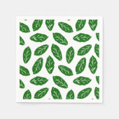 Groene Bladeren Patroon Servet (Voorkant)