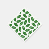 Groene Bladeren Patroon Servet (Hoek)