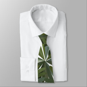 Groene Bladeren Patroon Stropdas