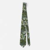 Groene Bladeren Patroon Stropdas (Voorkant)