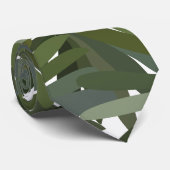Groene Bladeren Patroon Stropdas (Opgerold)