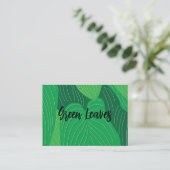 Groene Bladeren Patroon Visitekaartje (Staand voorkant)