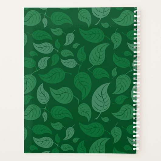 Groene bladeren planner (Achterkant)