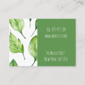Groene bladeren plant visitekaartje (Achterkant)