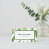 Groene bladeren plant visitekaartje (Staand voorkant)