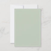 Groene Bladeren Platte Dankkaart Bedankkaart (Achterkant)