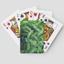 Groene bladeren pokerkaarten