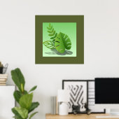 Groene Bladeren Poster (Thuiskantoor)