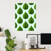 Groene bladeren poster (Thuiskantoor)