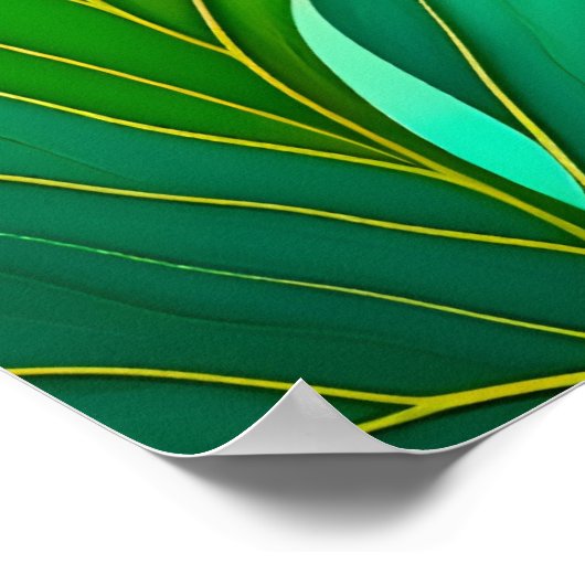 Groene bladeren poster (Hoek)