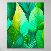 Groene bladeren poster (Voorkant)