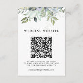 Groene Bladeren QR-code RSVP en Trouwdetails Informatiekaartje (Voorkant)