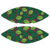 Groene bladeren, rode bessen, patroon van bladeren american football (Panelen)