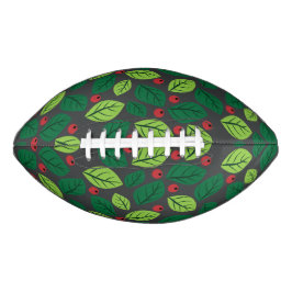 Groene bladeren, rode bessen, patroon van bladeren american football
