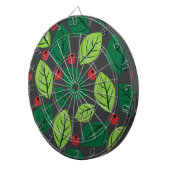 Groene bladeren, rode bessen, patroon van bladeren dartbord (Voorkant Rechts)