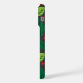 Groene Bladeren, Rode Bessen, Patroon Van Bladeren iPhone Hoesje (Linkerkant)