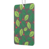 Groene bladeren, rode bessen, patroon van bladeren luchtverfrisser (Links)