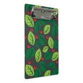 Groene bladeren, rode bessen, patroon van bladeren mini klembord (Schuin)