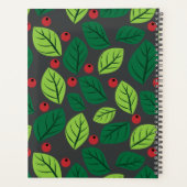 Groene bladeren, rode bessen, patroon van bladeren planner (Achterkant)