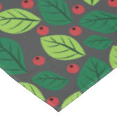 Groene bladeren, rode bessen, patroon van bladeren tafelkleed (Gekanteld)