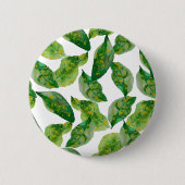 Groene bladeren ronde button 5,7 cm (Voorkant)