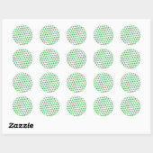  groene bladeren ronde sticker (Vel)
