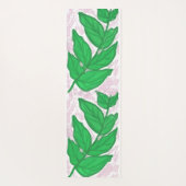 Groene Bladeren Roze Aquarel Yogamat (Achterkant)