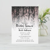 Groene Bladeren Roze Lichten Bruiloft Rustieke Bri Kaart (Staand voorkant)