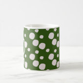 Groene Bladeren Roze Stippen Initiaal Koffiemok (Center)