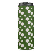 Groene Bladeren Roze Stippen Thermosbeker (Achterkant)